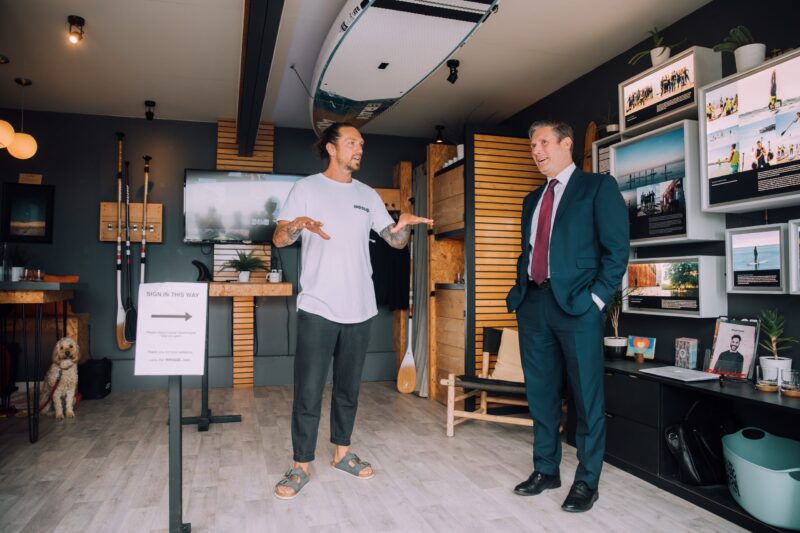 Keir Starmer at WESUP Paddleboarding, Falmouth