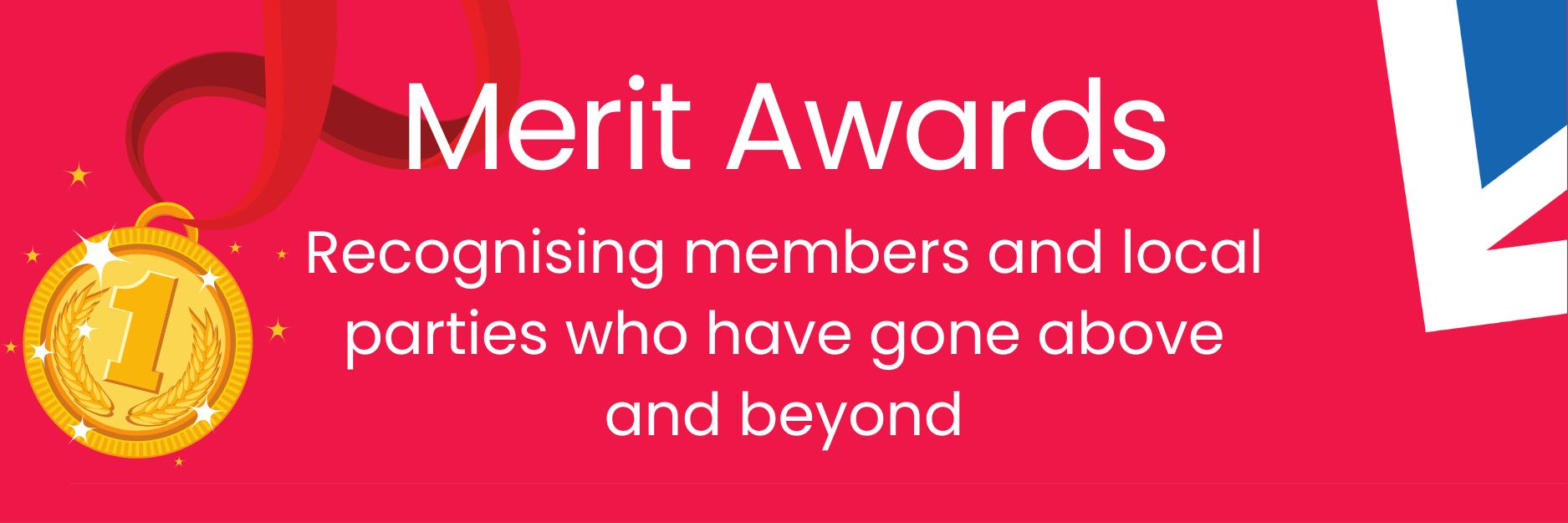 The Merit Awards recognise members and local parties who have gone above and beyond.